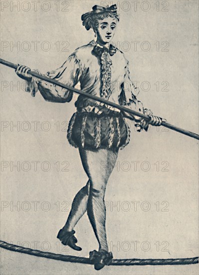 'A Famous Tight-Rope Walker of the Seventeenth Century', 1942. Artist: Unknown.