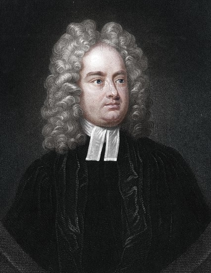 Jonathan Swift, Anglo-Irish clergyman, satirist and poet.  Artist: Unknown.