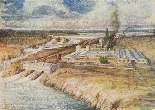 'Paper Mills, Newfoundland', 1924. Artist: Lowther, C.G.