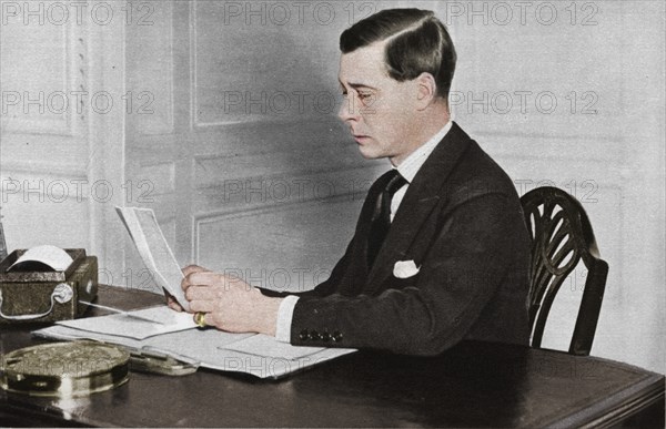 'Edward VIII working in his office at St. James's Palace, London', 1936. Artist: Unknown.