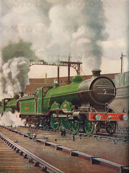 'A Heavy Express Train Leaving King's Cross, L.N.E.B.', 1926. Artist: Unknown.