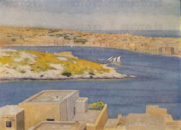 'Valetta Harbour', 1924. Artist: Unknown.