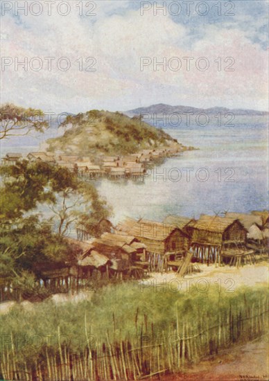 'Melanesian Village', 1924. Artist: Unknown.