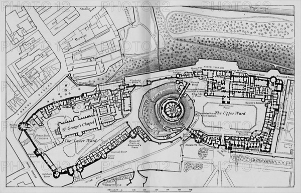 'Plan of the Castle', 1895. Artist: Unknown.