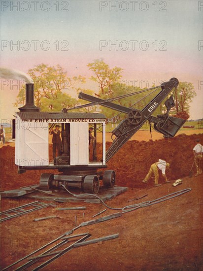 'A Steam Excavator at Work on the Edgware Tube Extension', 1926. Artist: Unknown.