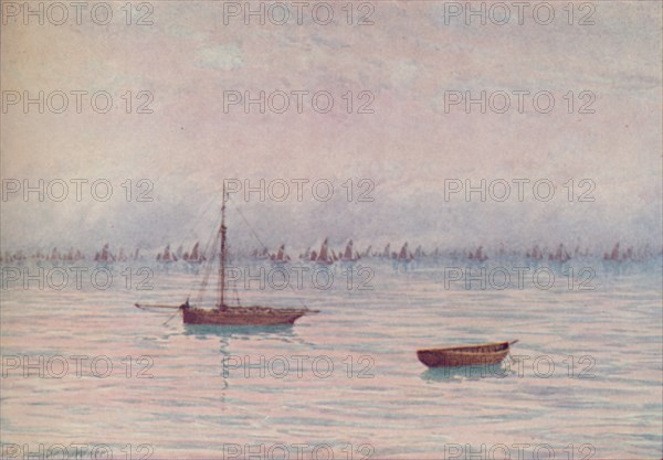 'A Fishing Fleet', 1910. Artist: William Biscombe Gardner.