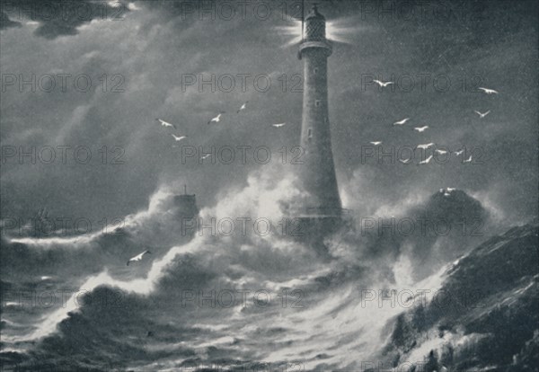'Eddystone Lighthouse', 1910. Artist: Valentine & Sons Ltd.