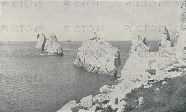 'The Needles', 1910. Artist: Photochrom Co Ltd of London.