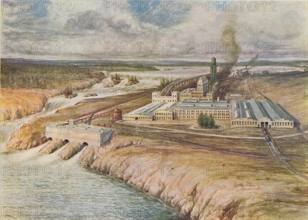 'Paper Mills, Newfoundland', 1916. Artist: Lowther, C.G.