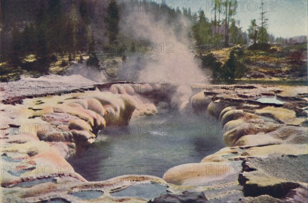 'Oblong Geyser, Yellowstone Park', 1916. Artist: Unknown.