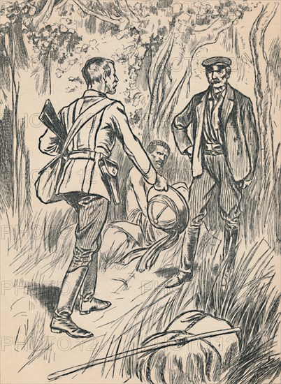 'The Meeting of Stanley and Livingstone', c1907. Artist: Unknown.