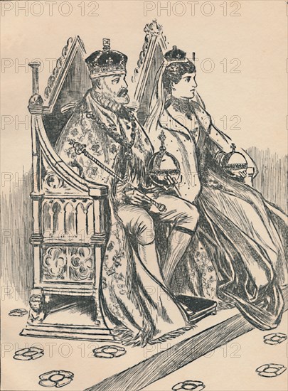 'King Edward VII and Queen Alexandra', c1907. Artist: Unknown.