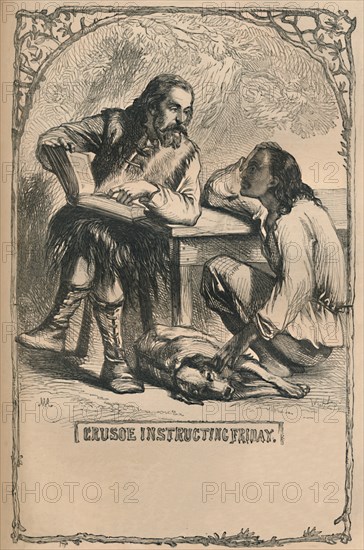 'Crusoe Instructing Friday', c1870. Artist: Unknown.