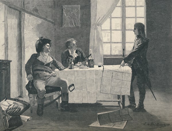 'Bonaparte, Turreau, and Volney at Nice in 1793', (1896). Artist: E.G.H. Del'Orme.