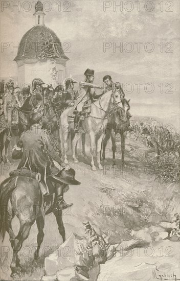 'Napoleon and His Staff at Austerlitz', 1896. Artist: Unknown.