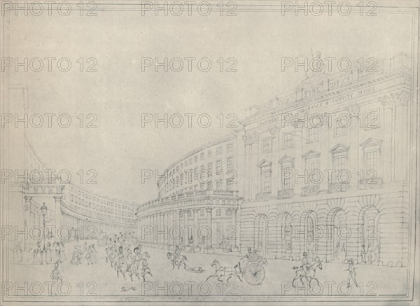 'The Quadrant, Regent Street, 1822', (1920). Artist: Thomas Hosmer Shepherd.