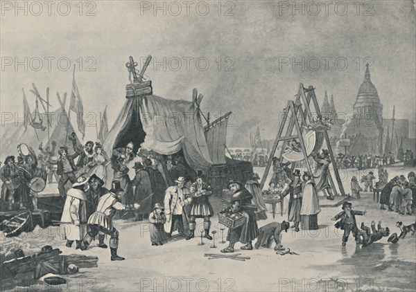 'The Fair on the Frozen Thames, 1814', (1920). Artist: Luke Clennell.