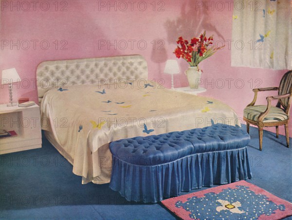 'Bedroom Designed by Green and Abbott, Ltd.', 1939. Artist: Unknown.