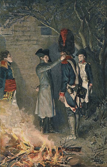 'Bonaparte and Coignet', 1896. Artist: Unknown.