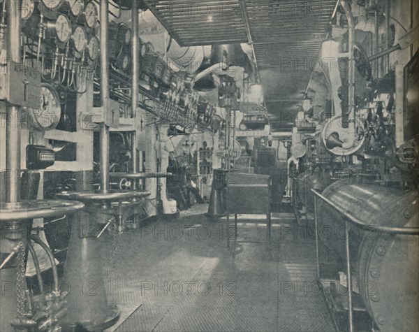 ' Forward Engine-Room of the Empress of Britain, with control platform', 1936. Artist: Unknown.