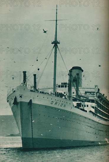 'The Majesty of a Great Liner - The Orion at anchor', 1937. Artist: Unknown.