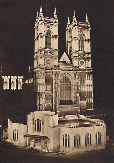 'Coronation Floodlighting - Westminster Abbey', 1937. Artist: Unknown.
