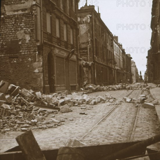 Rue Cérès, Reims, northern France, c1914-c1918. Artist: Unknown.
