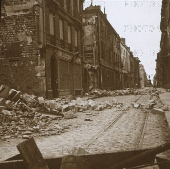 Rue Cérès, Reims, northern France, c1914-c1918.  Artist: Unknown.