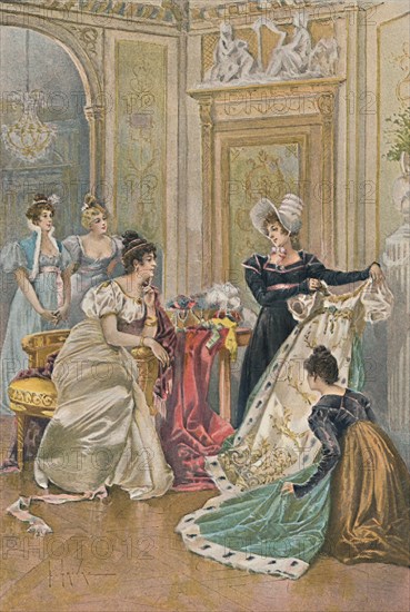 'A Favorite Occupation of Josephine', 1896. Artist: Unknown.