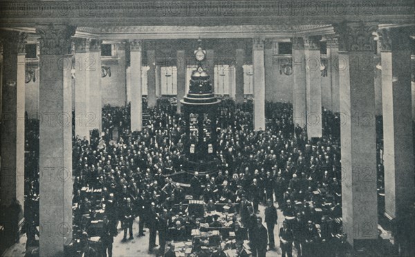 'The Underwriting Room at Lloyd's, with the Rostrum in the centre', 1936. Artist: Unknown.