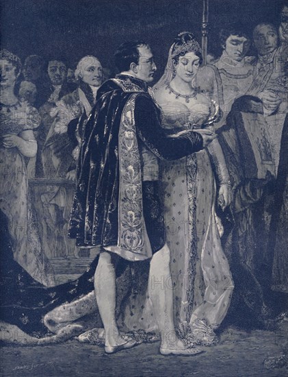 'Detail from the Religious Marriage of Napoleon and Maria Louisa', 2 April 1810, (1896). Artist: JW Evans.