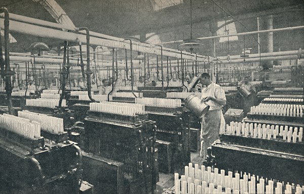 'The Candle-moulding Room', c1917. Artist: Unknown.