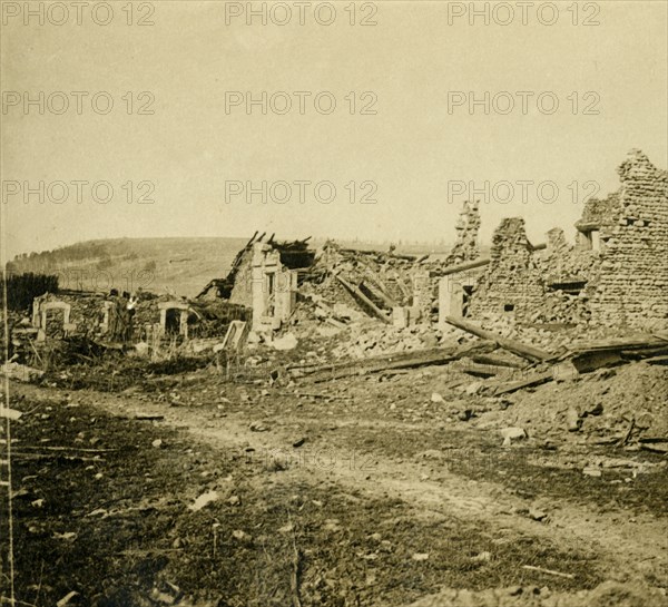 Ruins of Les Éparges, northern France, c1914-c1918.  Artist: Unknown.