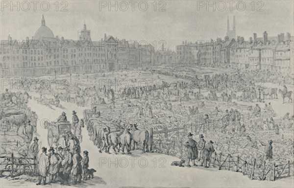 'Smithfield Market, 1810', 1920. Artist: Thomas Rowlandson.