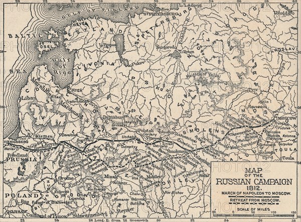 'Map of the Russian Campaign, 1812', (1896). Artist: Unknown.