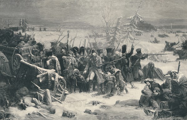 'Marshal Ney Sustaining The Rear-Guard of the Grand Army', 1812, (1896).  Artist: Henry Wolf.