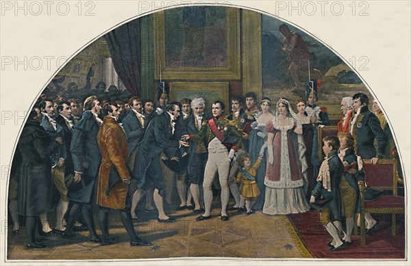 'Napoleon Decorating the Artists', c1808, (1896). Artist: Unknown.