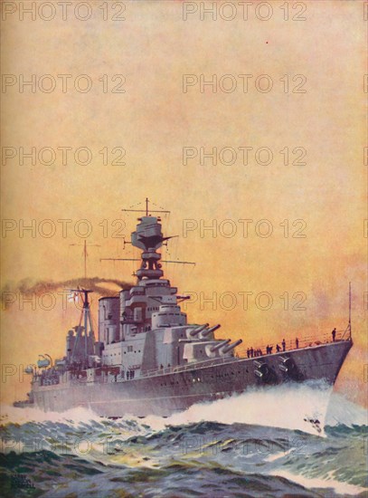 'HMS Hood was laid down in 1916 and completed in 1920', 1937. Artist: Unknown.
