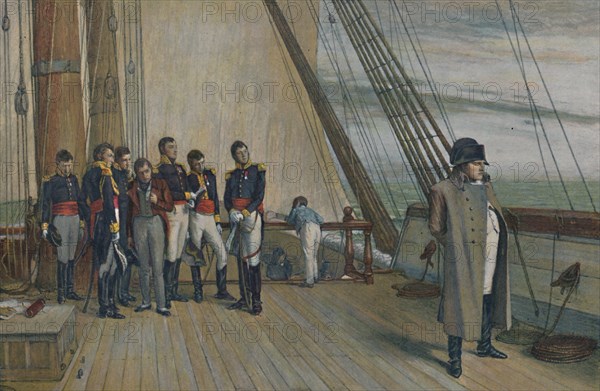 'Napoleon on Board H.M.S. Bellerophon, July, 1815', (1896). Creator: Unknown.