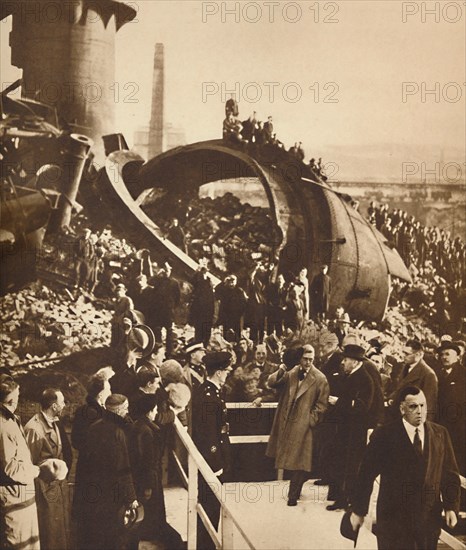 'At Derelict Steel-Works, South Wales', 1936 (1937). Artist: Unknown.