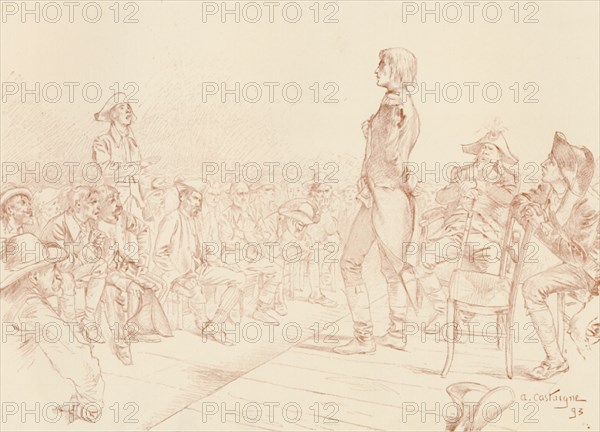 'Bonaparte Addressing a Jacobin Club in Corsica', c1789, (1896). Artist: Unknown.