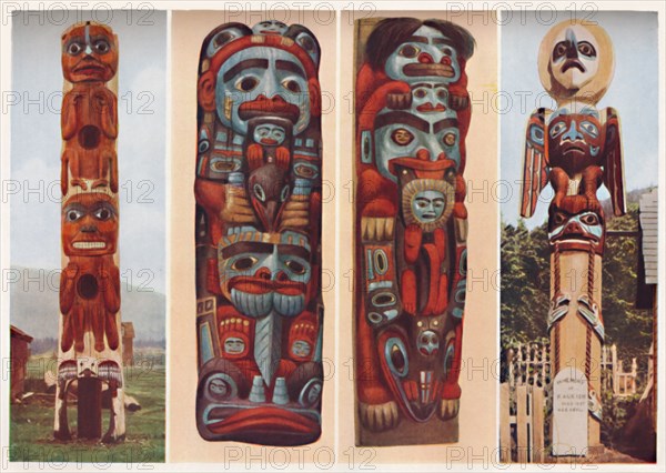 'Red Indian Sagas Told in Carved and Painted Wood', c1935. Artist: Unknown.