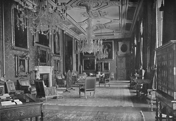 'The Van Dyck Room, Windsor Castle', 1927. Artist: Unknown.