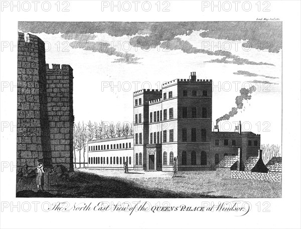 'The North East View of the Queens Palace at Windsor.', 1780. Artist: Unknown.