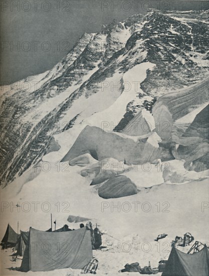 'Winning Towards The Goal: A Camp in the Snows of Everest', c1935. Artist: Mount Everest Committee.