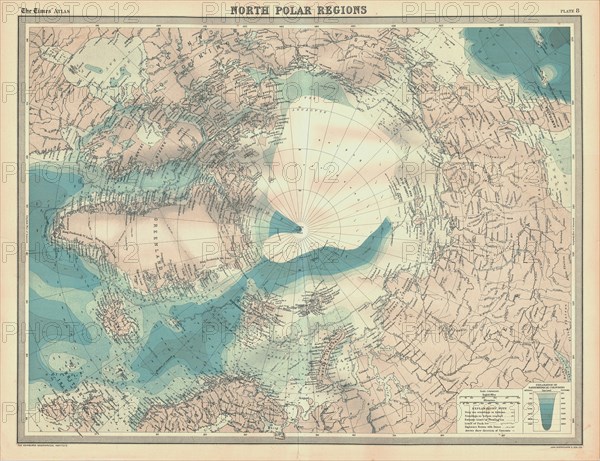 Map of the North Polar Regions. Artist: Unknown.