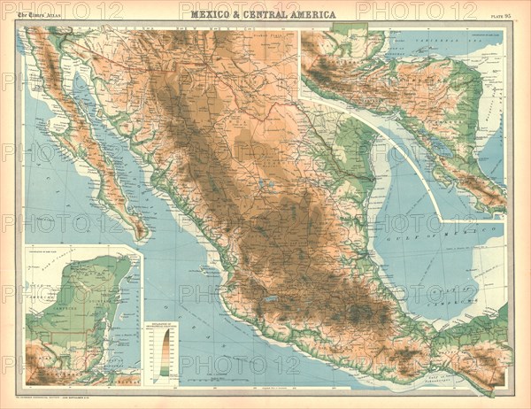 Map of Mexico and Central America. Artist: Unknown.