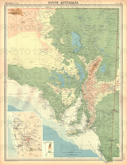 Map of South Australia. Artist: Unknown.