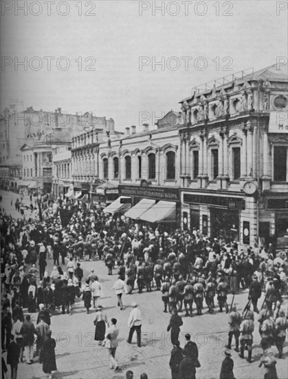 'Military Demonstration in the Streets of Moscow', c1935. Artist: FA Mackenzie.