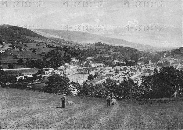 'Llangollen and Crow Castle', c1896. Artist: Lettsome & Sons.